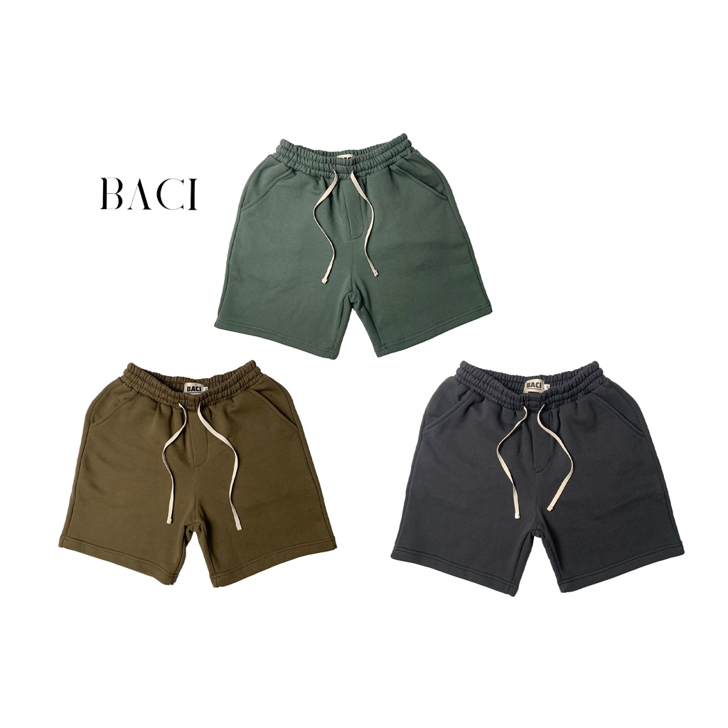 Quần short nỉ BACI 100% Cotton cao cấp dày dặn đứng form