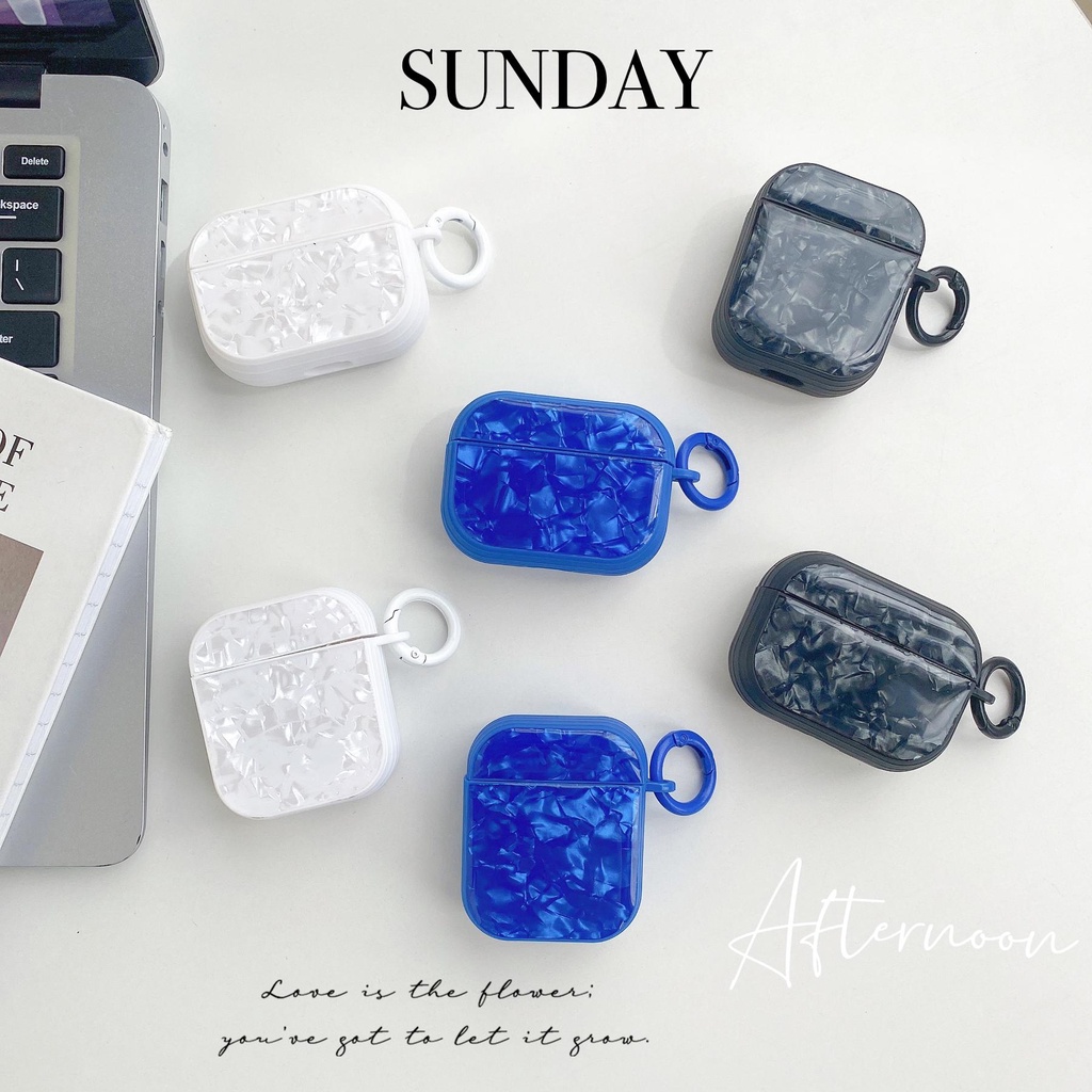 Vỏ Bảo Vệ Hộp Sạc Tai nghe không dây AirPods 1 2 3 Pro2 2022 Bằng Tpu Mềm Chống Rơi Họa Tiết Đá Hoa Cương Lấp Lánh