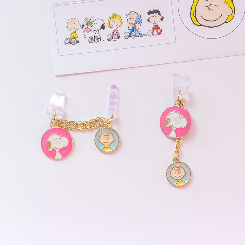 Nút Bịt Chống Bụi Cho Cổng Sạc Điện Thoại Di Động Hình Charlie Snoopy