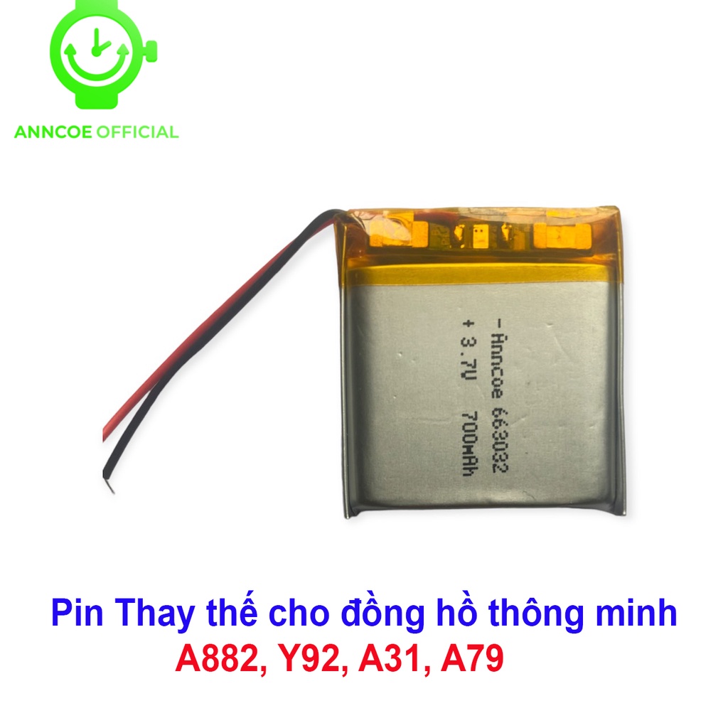 Pin anncoe 700mAh - 3,7V dành cho đồng hồ Y92, A31, A882, Y79