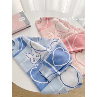 Aln104-áo len caro thỏ tim hồng