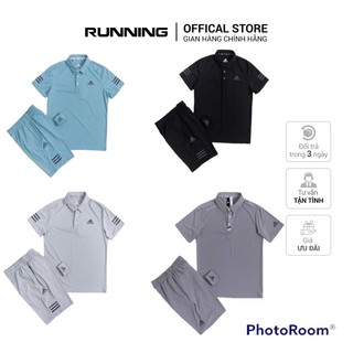 Bộ đồ thể thao nam , bộ áo polo, Quần đùi tập Gym chất cotton lưới co giãn 4 chiều thoáng mát cao cấp chuẩ
