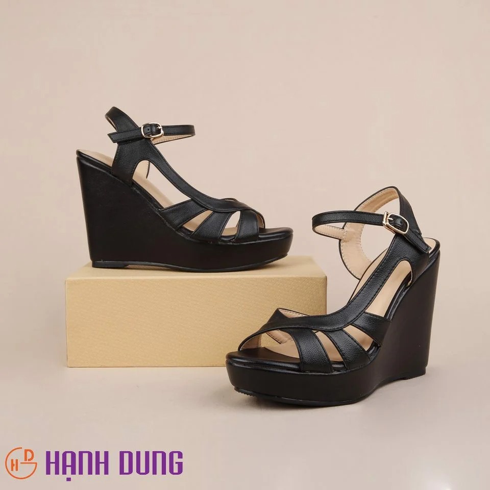 Giày Sandal Xuồng Hạnh Dung HD0285AB ( Màu Xám - Nâu - Chì - Kem - Đen )