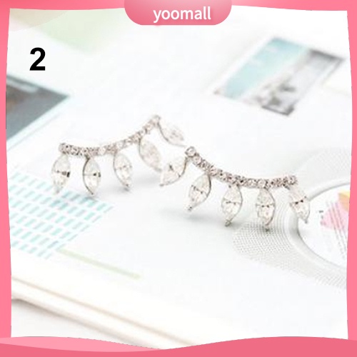 Yoomall| Bông Tai Mạ BạC ĐíNh Đá HìNh Vương MiệN ThờI Trang
