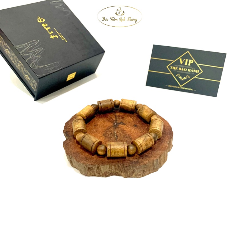 Vòng Tay Trầm Hương Phong Thủy - Hạt Trúc Đeo 8 10 12 14mm Cao Cấp - BẢO TRẦM LINH HƯƠNG Quà Tặng Nam Nữ - Tốc Trúc