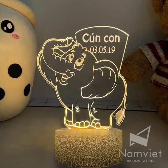 Đèn ngủ 🔥LED 3D🔥 trẻ em_khắc tên theo yêu cầu