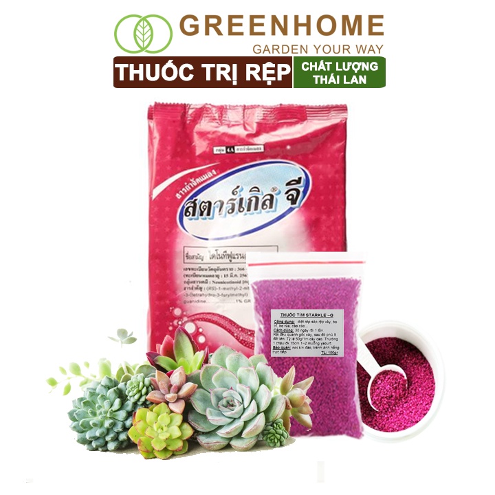 Thuốc tím trị rệp, Starkle-G, bao 100gr, lưu dẫn, an toàn, hiệu quả, dùng cho sen đá, xương rồng |Greenhome