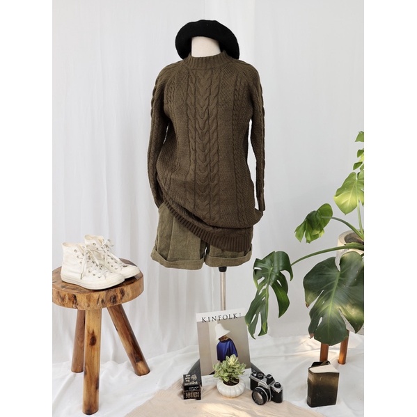 Áo len hiệu Nhật vặn thừng