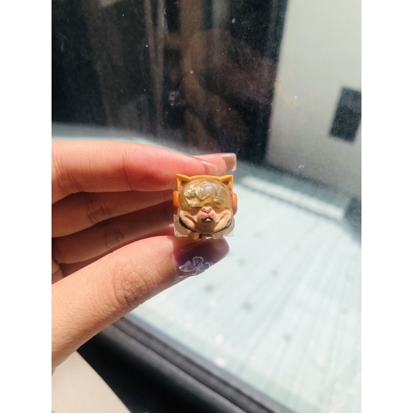 Nút bàn phím cơ artisan keycap sirius màu vàng