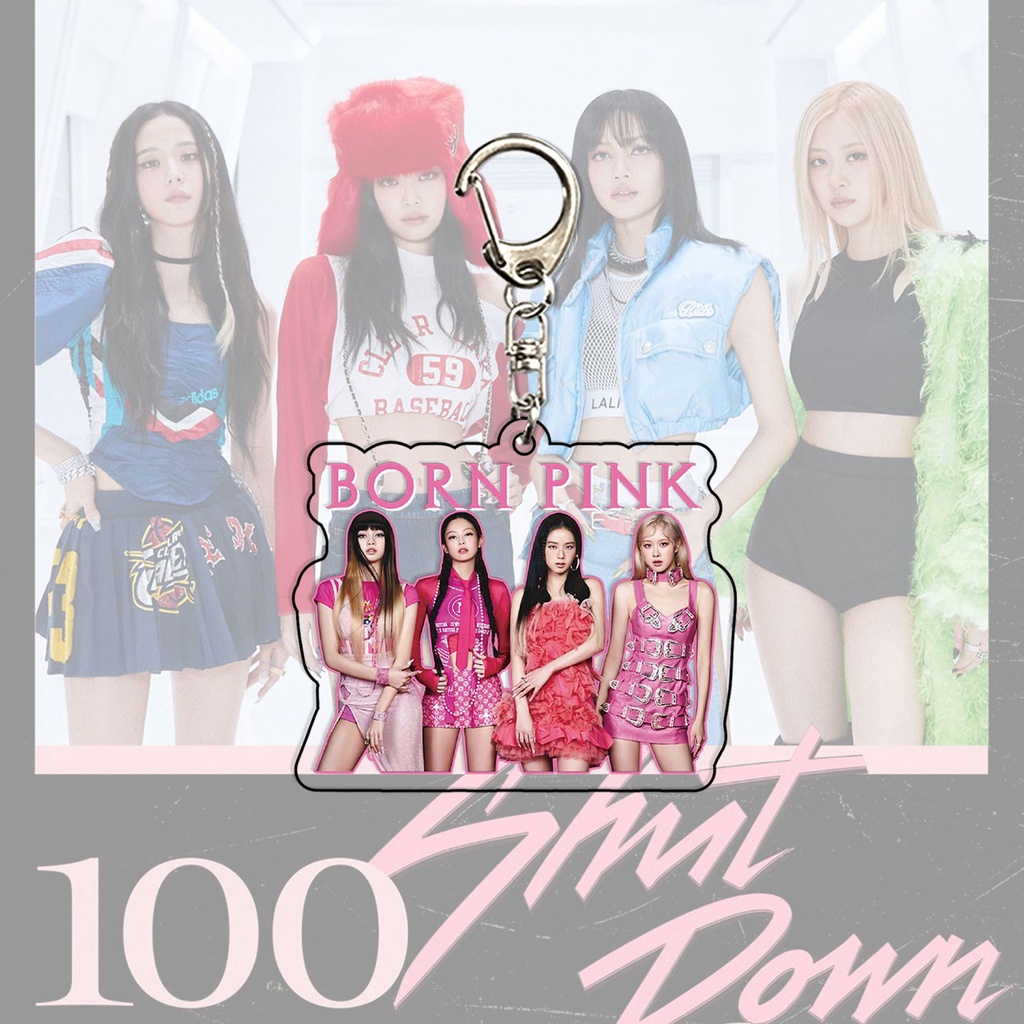 Blackpink Album BORN PINK Keychain ROSE JISOO Acrylic Pendant