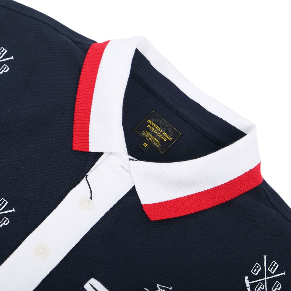 Beverly Hills Polo Club - Áo polo Ngắn tay Nam Regular Fit Navy đậm DN- BHPC PMRSW21TL023