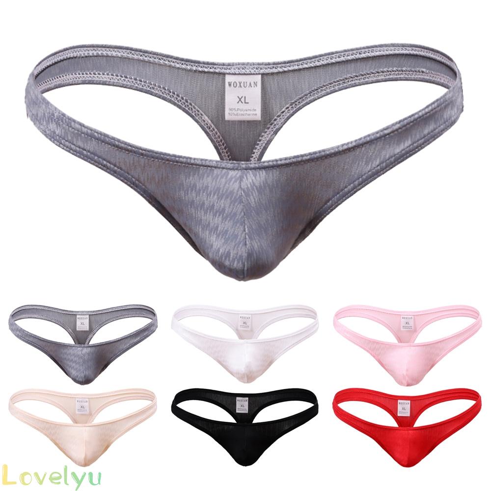 [ FAST SHIPPING ]Men Briefs T-back Trunks Underpants Bikini Breathable G-string Low-rise