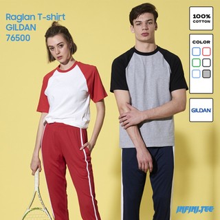 Áo thun trơn Gildan 76500 Premium Cotton - Adult Raglan T-Shirt INFINITEE