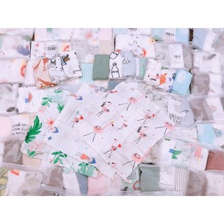 Set 3 khăn mặt muslin tree cho bé