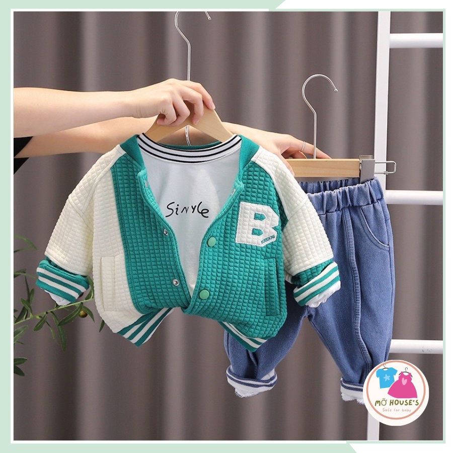 Áo khoác bóng chày, áo khoác thể thao phong cách hàn quốc cho bé từ 20kg đến 35kg AK02