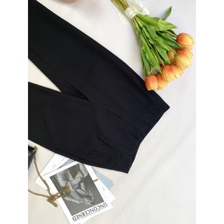 Quần baggy màu basic đen cơ bản 2QU0005 HESTIA DESIGN
