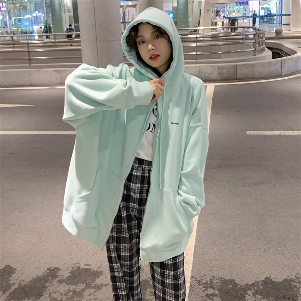 Áo Hoodie Khoá CHOOSE Form Rộng Cotton CAO CẤP Nam Nữ Ulzzang Unisex Áo Khoác Nỉ Bông Hoodie Oversize Leevin Store | BigBuy360 - bigbuy360.vn