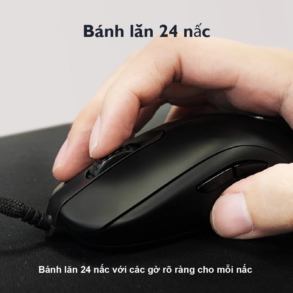 [MỚI] Chuột gaming Esports BenQ ZOWIE FK1+-C (XL) cảm biến 3360 thiết kế công thái học đối xứng và bánh lăn 24 nấc