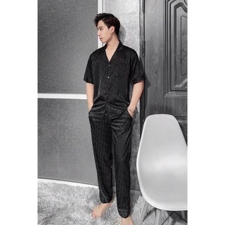 Bộ Ngủ Pyjama Nam Chất Lụa Gấm Cao Cấp