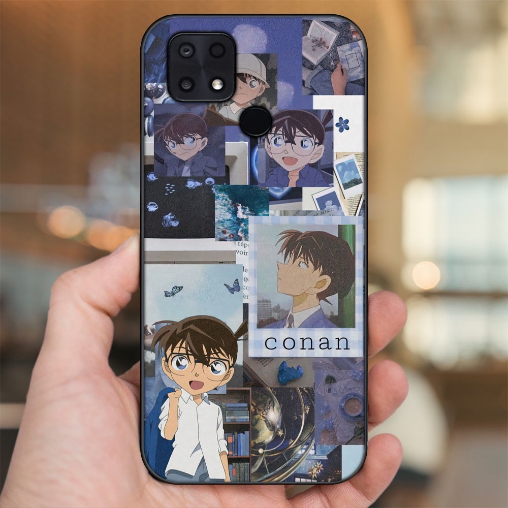 Ốp lưng Xiaomi Poco C40 viền đen in hình Shinichi Conan Thám Tử Lừng Danh