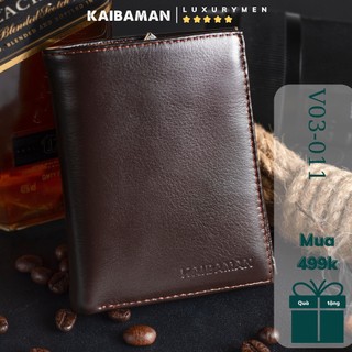 Ví nam da bò châm kim cao cấp - kaibaman shop .
