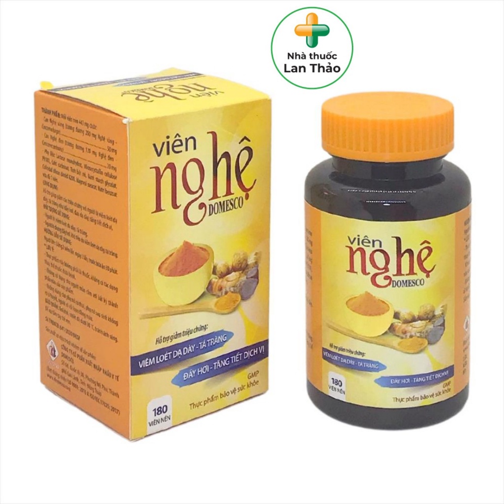 VIÊN UỐNG HỖ TRỢ DẠ DÀY TIÊU HÓA VIÊN NGHỆ DOMESCO LỌ 180 VIÊN