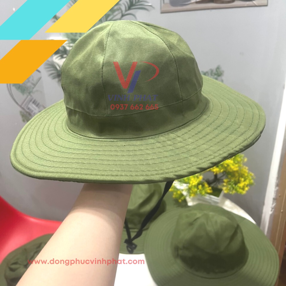 Nón tai bèo trơn màu xanh rêu đẹp, chất lượng phù hợp nhiều đối tượng và mục đích sử dụng