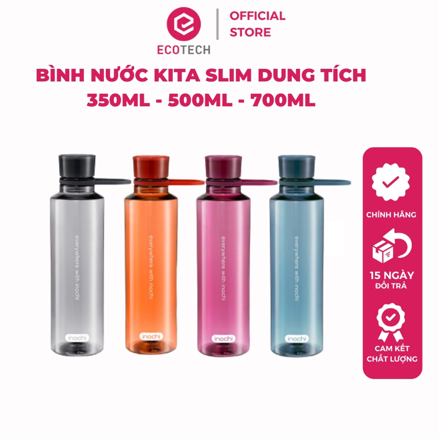 Bình nước Kita Slim 350ml inochi bình đựng nước giữ nhiệt tập thể thao , đi học cho bé