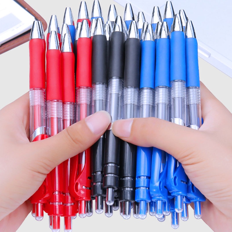 Bút Bi Mực Đen / Đỏ Ngòi 0.5mm Kiểu Dáng Đơn Giản