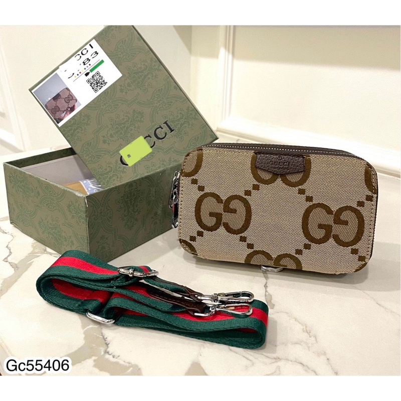 Túi Đeo Chéo GC Mini Nam Cao Cấp - Túi Đeo Chéo GC Nam Thêu Logo Siêu Đẹp