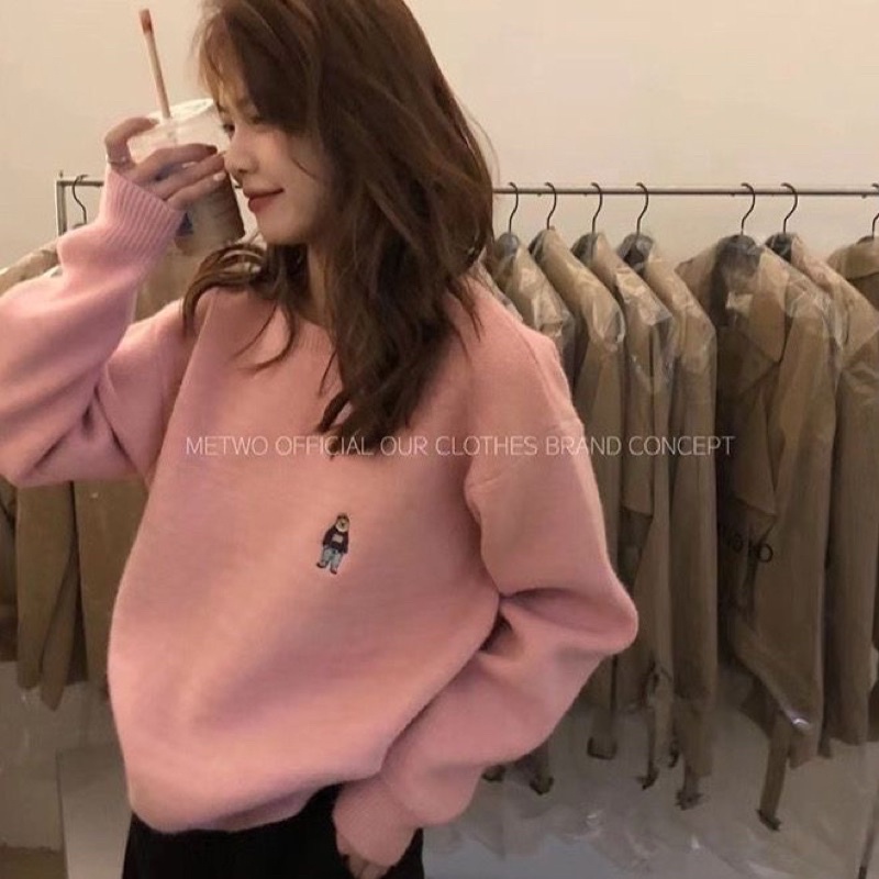 Áo len thêu gấu siêu hot