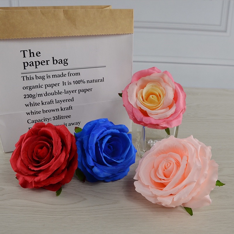 Đầu bông Hoa hồng Vải nhung cao cấp, bông to 11cm