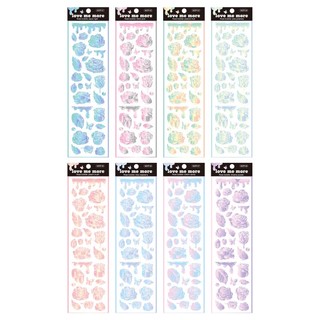 miếng dán sticker trang trí toploader, sổ, thiệp hoa 3D