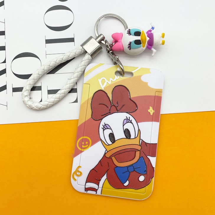 Móc Khóa Nhựa Chuột Mickey Vịt Donald Có Ngăn Để Thẻ Xe Tiện Lợi - Shine House