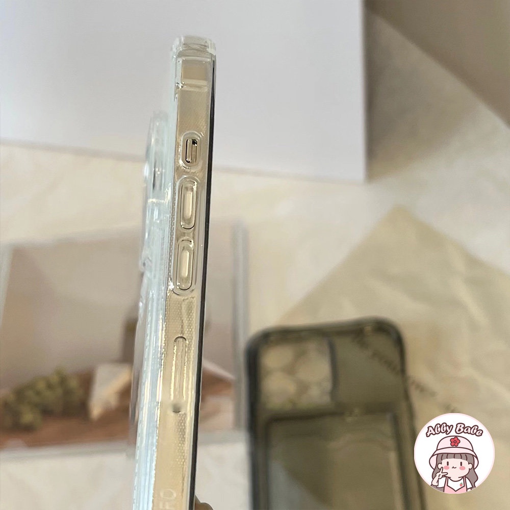 Ốp Điện Thoại TPU Mềm Mỏng Trong Suốt Có Ngăn Đựng Thẻ Chống Nước Cho IP 14 13 12 11 Pro Max X XS