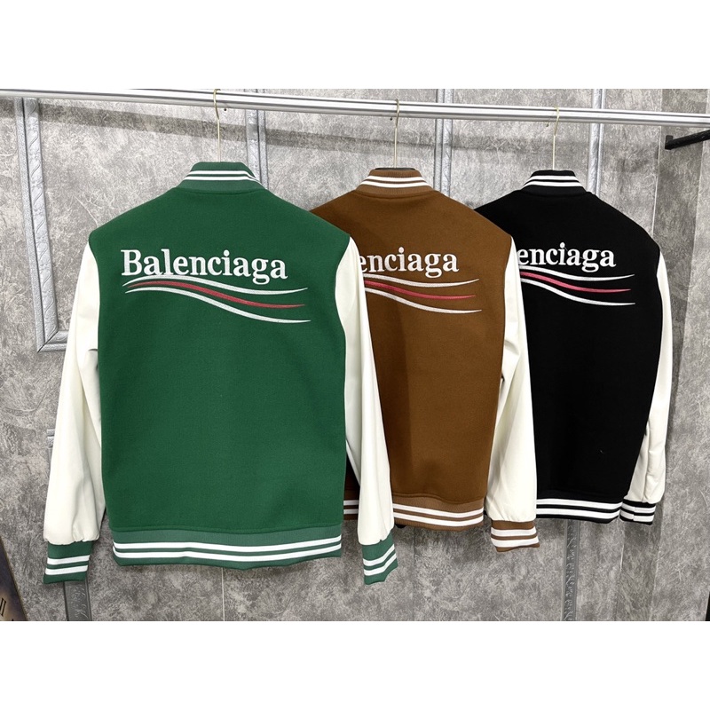 Áo khoác bomber phối tay da cực chất