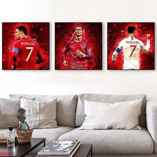 Tranh Laminate Tráng Gương - Cầu Thủ Bóng Đá Nổi Tiếng Messi - Ronaldo