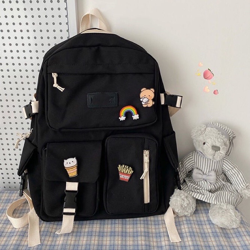 💖 Balo Nữ Nam Đi Học Ulzzang New Pro  Chất Dù Mịn Nhẹ -  🎄🌸💖