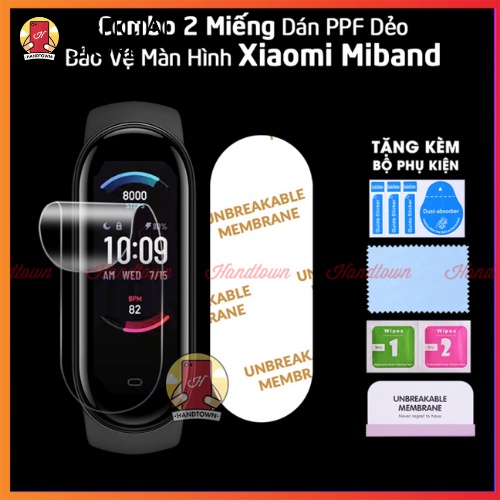 Combo 2 Miếng Dán Màn Hình PPF Xiaomi Miband Mi Band 7 7 Pro 6 5 4 New Chống Trầy Xước Va Đập Mặt Kính Đồng Hồ Thông Min