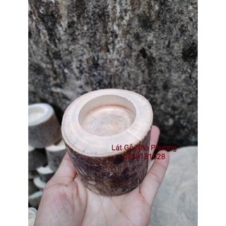 Đế nến gỗ tự nhiên đk 6-7cm