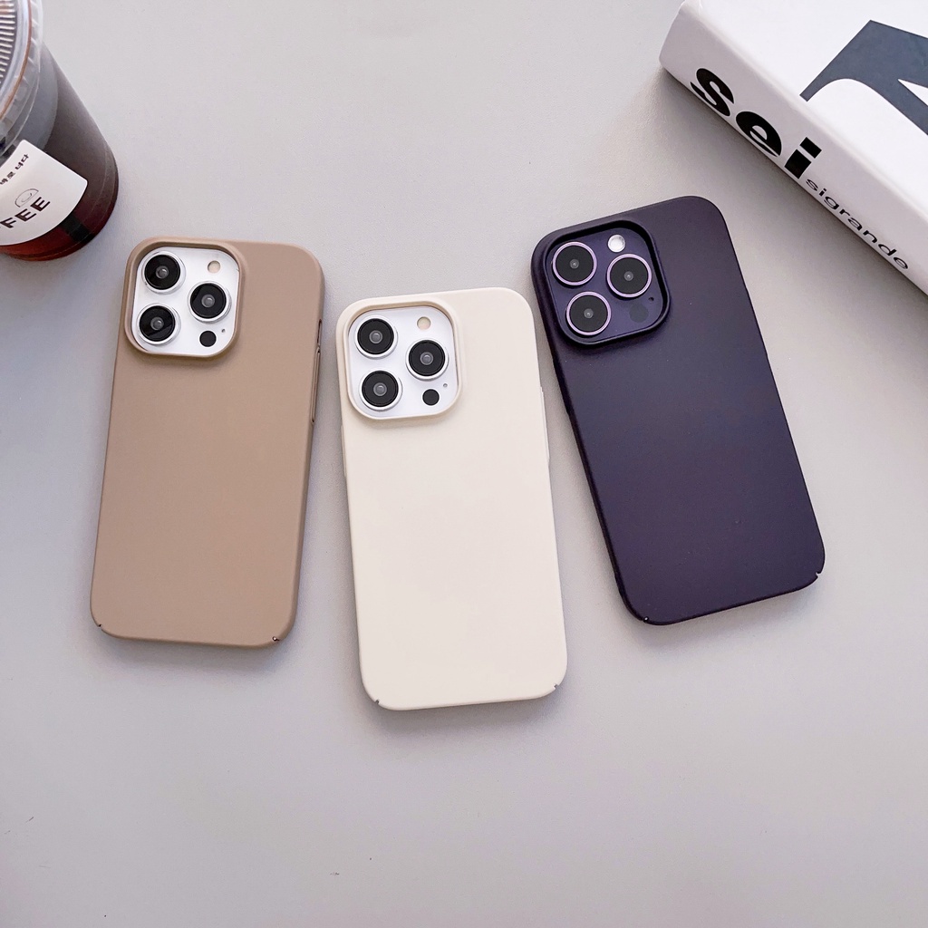 Ốp Điện Thoại TPU Mềm Chống Sốc Màu Cà Phê Cho iPhone 14 13 12 11 Pro Max XR XS 7 8 Plus