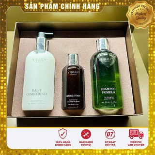 [CHÍNH HÃNG] ComBo Vijully 3in1 Bộ Dầu Gội và Kem Xả Bưởi và Tinh dầu bưởi Cao Cấp có hộp và túi