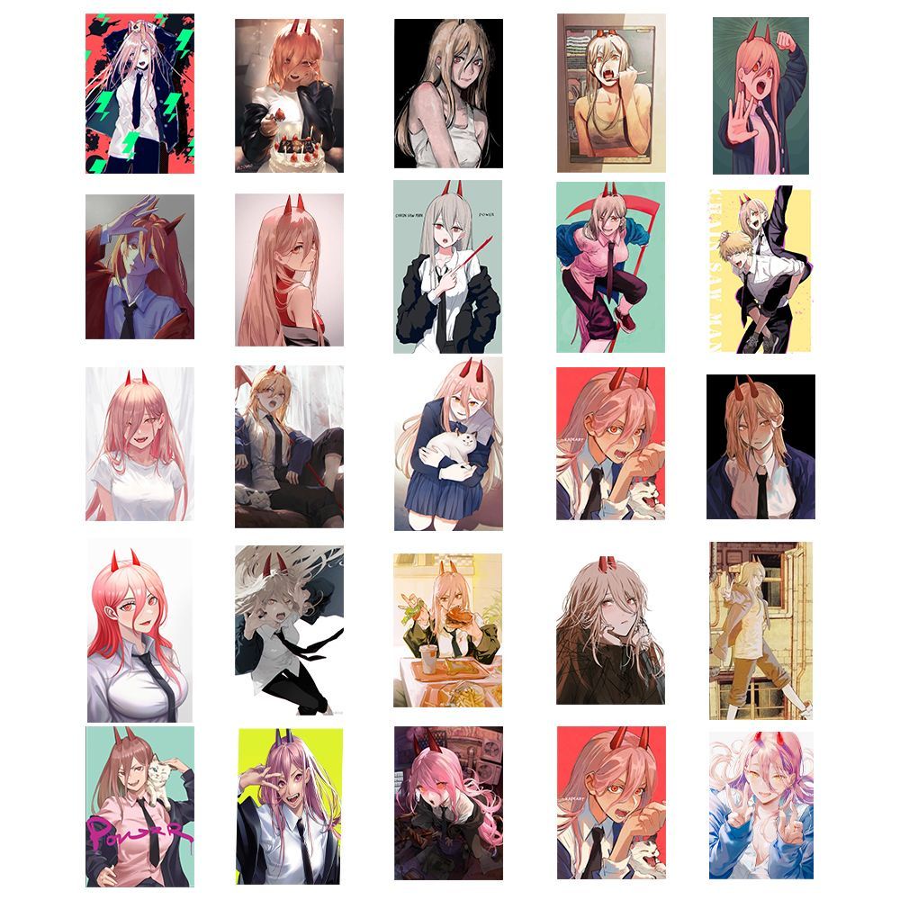 52 Cái Chainsaw Man POWER | Anime Sticker laptop trang trí trên tường