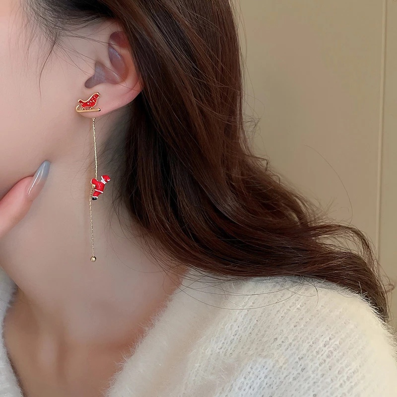 1 Đôi Bông Tai Hình Ông Già Noel Thời Trang Dành Cho Nữ