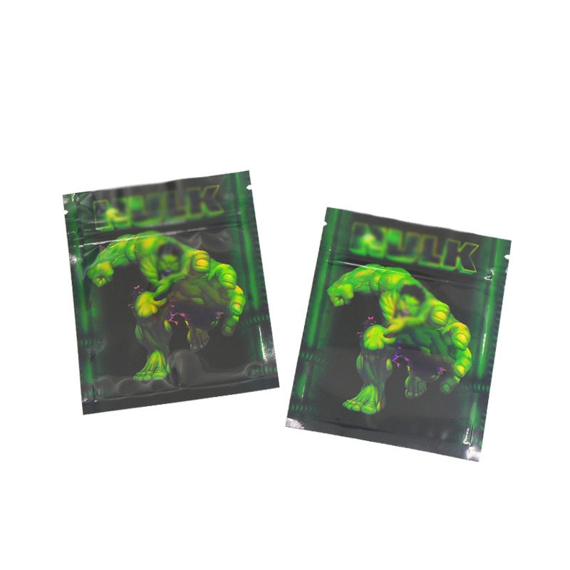 Set 100 Túi Đựng Kẹo 2g Họa Tiết Hoạt Hình Ba Chiều Có Khóa Kéo