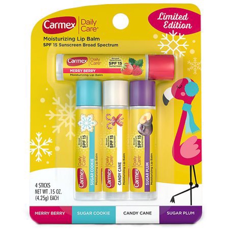 Son dưỡng môi Carmex bản Holiday dạng hũ và thỏi
