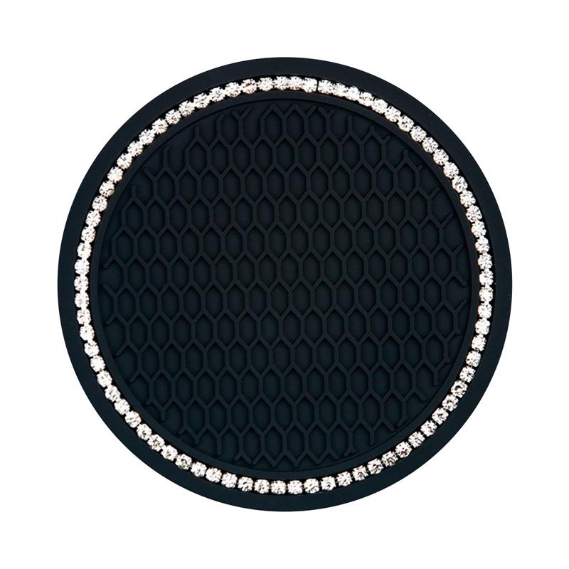 Miếng Lót Cốc Xe Hơi Đính Đá_Miếng Lót Ly Ô Tô Gắn Đá Chống Trượt, Cách Nhiệt