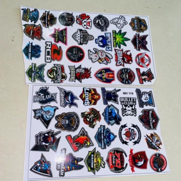 Combo 2 tấm logo dán nón bảo hiểm