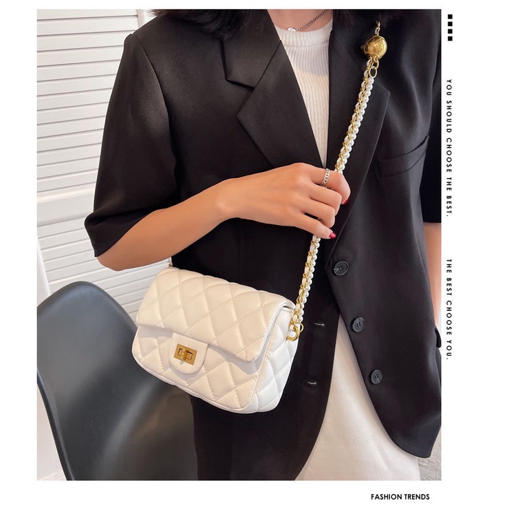 Ielgy Túi Đeo Vai Nhỏ Phong Cách Phương Tây Có Thể Điều Chỉnh Phối Dây Xích Thời Trang Mới