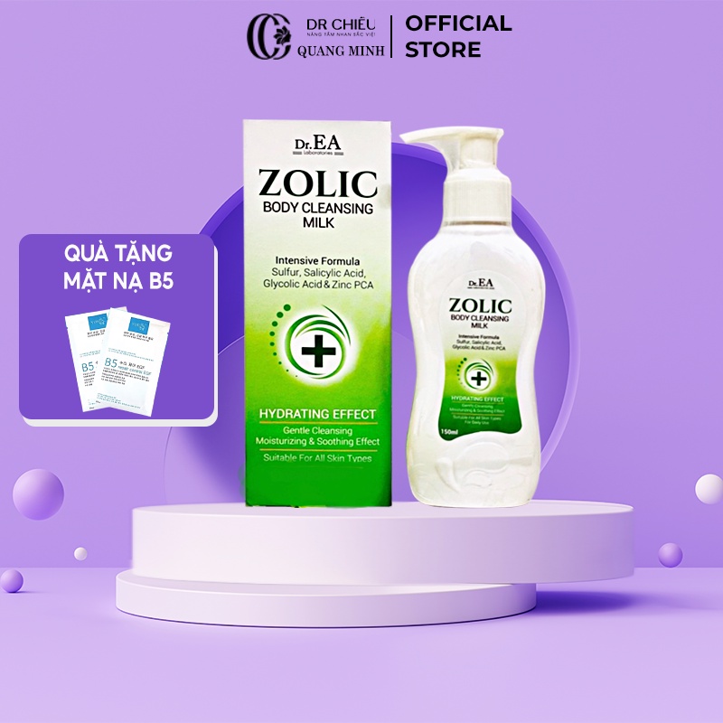 Sữa tắm Dr.EA Zolic Body Cleansing Milk Giảm Mụn Cơ Thể Nang Lông